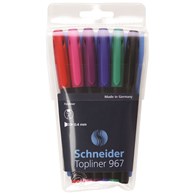 Zestaw cienkopisów SCHNEIDER Topliner 967, 0,4 mm, 6 szt., miks kolorów