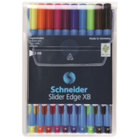 Zestaw długopisów w etui SCHNEIDER Slider Edge, XB, 10 szt., miks kolorów