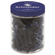Naboje do piór SCHNEIDER, plastikowy słoik, 100 szt., niebieski