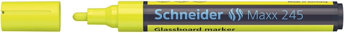Marker do szklanych tablic SCHNEIDER Maxx 245, 2-3mm, żółty