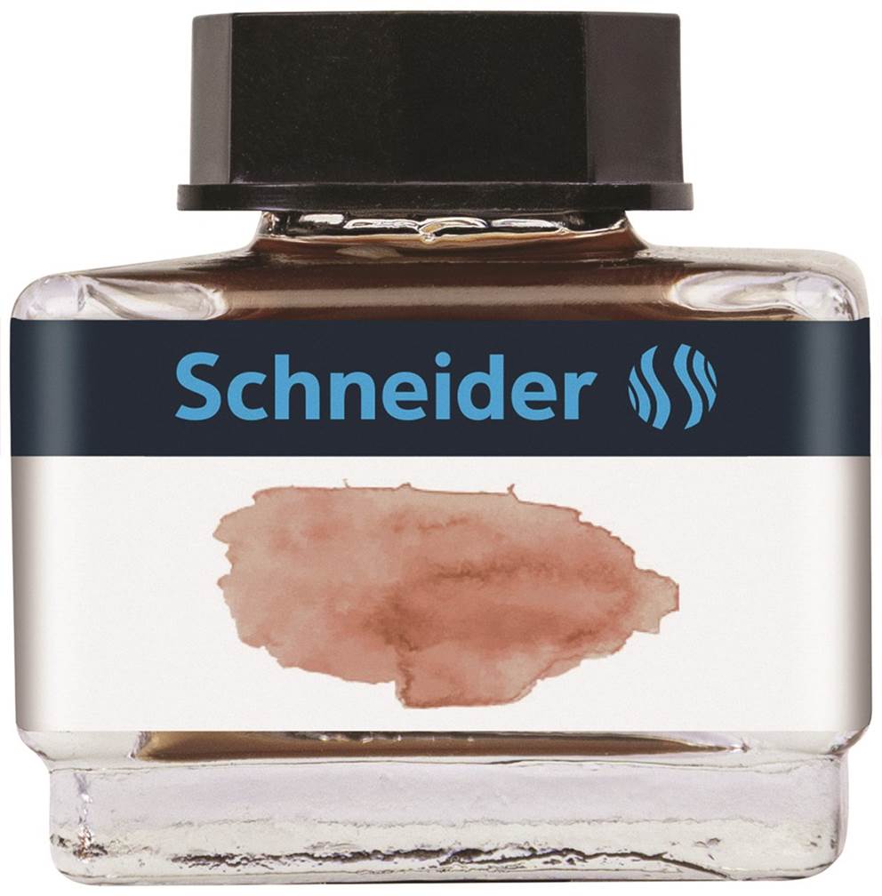 Atrament do piór SCHNEIDER, 15 ml, cognac / ciemnobrązowy