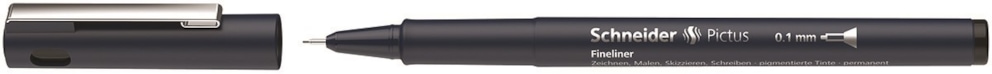 Cienkopis SCHNEIDER Pictus, 0,1 mm, czarny