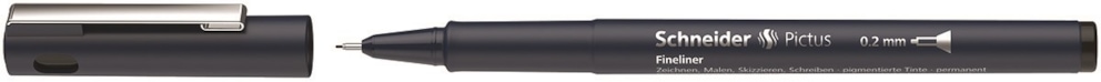 Cienkopis SCHNEIDER Pictus, 0,2 mm, czarny