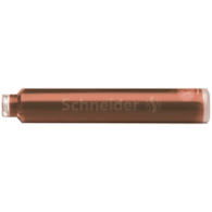Naboje do piór SCHNEIDER, 6 szt., cognac / ciemnobrązowy