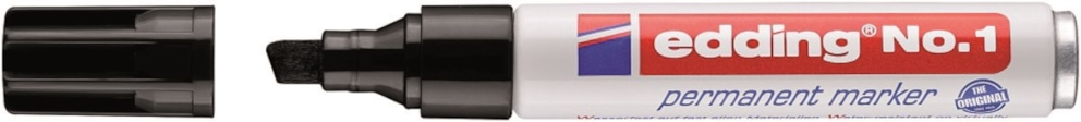 Marker permanentny no.1 EDDING, 1-5mm, czarny