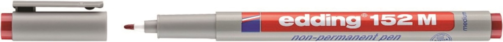 Marker zmywalny e-152 M EDDING, 1mm, czerwony