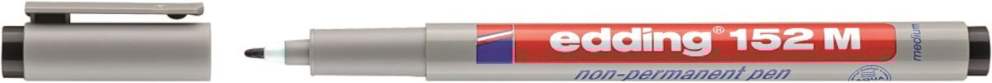 Foliopis zmywalny e-152 M EDDING, 1mm, czarny