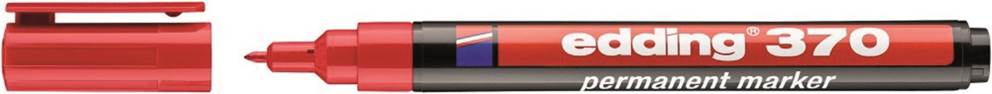 Marker permanentny e-370 EDDING, 1mm, czerwony
