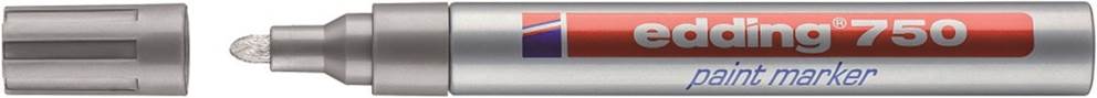 Marker olejowy e-750 EDDING, 2-4mm, srebrny