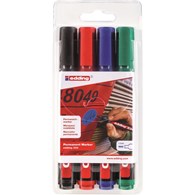 Marker permanentny e-330/4 EDDING, 1-5mm, 4 szt., mix kolorów