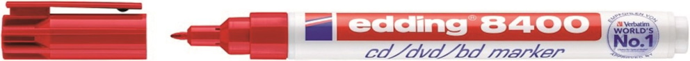 Marker do płyt cd/dvd/bd e-8400 EDDING, 0,5-1mm, czerwony