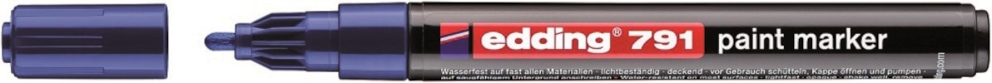 Marker olejowy e-791 EDDING, 1-2mm, niebieski