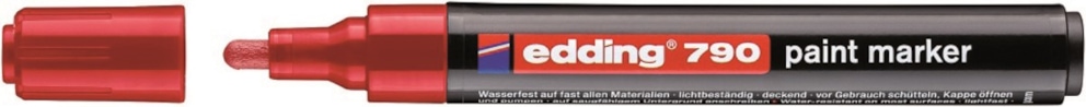 Marker olejowy e-790 EDDING, 2-3 mm, czerwony