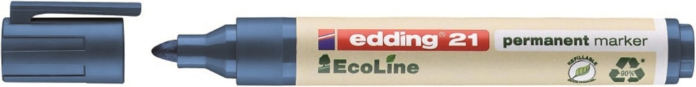 Marker permanentny e-21 EDDING ecoline, 1,5-3mm, niebieski