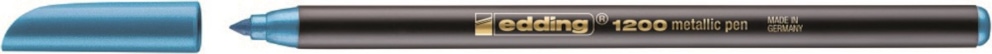 Pisak z cienką końcówką e-1200 EDDING, 1-3mm, metaliczny niebieski