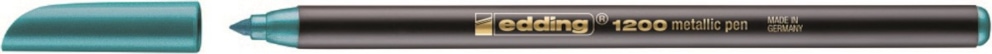 Pisak z cienką końcówką e-1200 EDDING, 1-3mm, metaliczny zielony