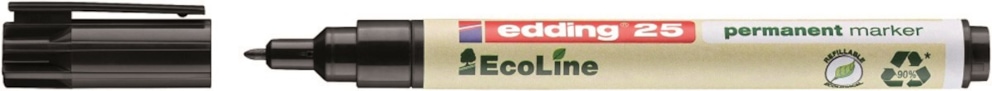 Marker permanentny e-25 EDDING ecoline, 1mm, czarny