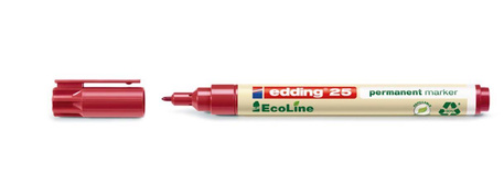 MARKER PERMANENTNY EDDING ECOLINE CZERWO NY