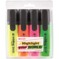 Zakreślacz e-345/4 S EDDING, 2-5mm, 4 szt., mix kolorów