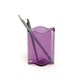 TREND pojemnik na długopisy purpurowy przezroczysty