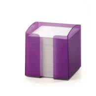 TREND pojemnik z karteczkami  purpurowy przezroczysty