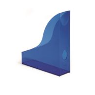 BASIC pojemnik na katalogi A4  niebieski przezroczysty