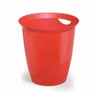 TREND kosz na śmieci 16 l  czerwony przezroczysty