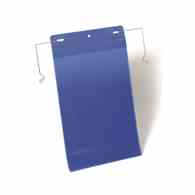 Kieszeń magazynowa z uchwytami z drutu A4 pionowa granatowy op.(50 szt.)
