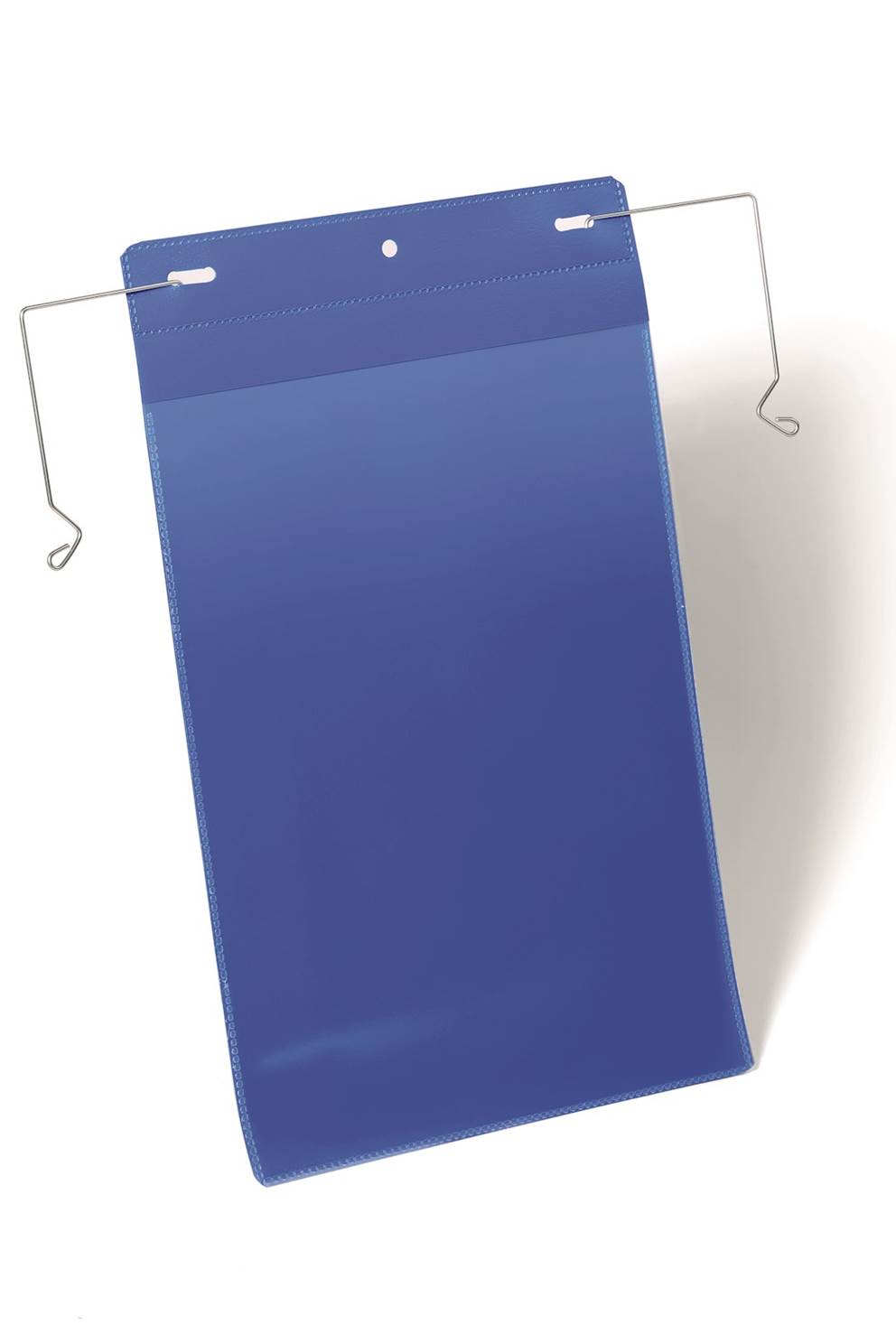 Kieszeń magazynowa z uchwytami z drutu A4 pionowa granatowy op.(50 szt.)