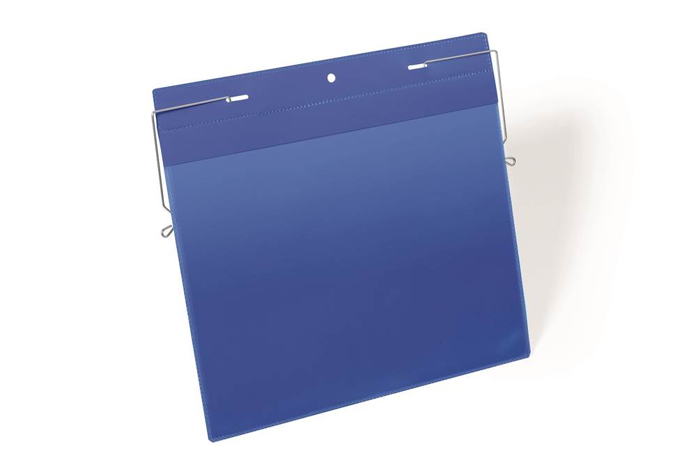 Kieszeń magazynowa z uchwytami z drutu A4 pozioma granatowy op.(50 szt.)