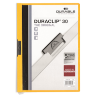 DURACLIP® Original 30, skoroszyt zaciskowy A4, 1-30 kart. żółty
