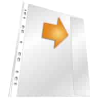 Koszulka na dokumenty PP, A4, otwarty bok, z klapką przezroczysty op. (5 szt.)