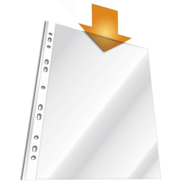 Koszulka na dokumenty z PP, A5, otwarta od góry przezroczysty op. (25 szt.)