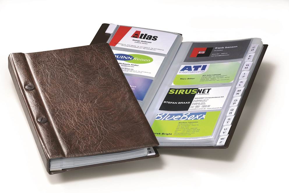 VISIFIX, album na 200 wizytówek brązowy