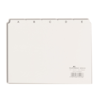 Przekładki A5 25 szt. 5/5 do kartoteki z wydrukowanymi indeksami 40mm biały