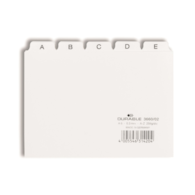 Przekładki A6 25 szt. 5/5 do kartoteki z wydrukowanymi indeksami 25mm biały