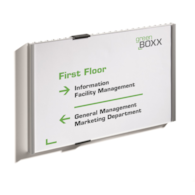 INFO SIGN tabliczka przydrzwiowa A4 pozioma, 210x297 mm  (W x S) srebrny