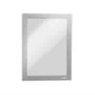 DURAFRAME A5  Samoprzylepna ramka informacyjna z uchylną przednią stroną, op. 10 szt. srebrny