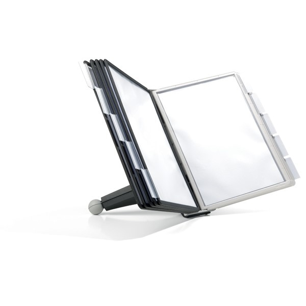 SHERPA® TABLE 10, zestaw stołowy z 10 panelami A4 szary/czarny