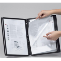 Panele SHERPA® PLUS panele A4 pionowe z możliwością otwarcia czarny