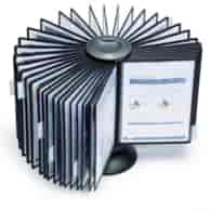 SHERPA® CAROUSEL 40 -moduł obrotowy z 40 czarnymi panelami A4 czarny