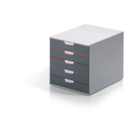 VARICOLOR 5, pojemnik z pięcioma kolorowymi szufladkami. Wymiary: 280x292x356 mm (WxSxG) 5-kolorowy