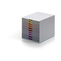 VARICOLOR 10, pojemnik z dziesięcioma kolorowymi szufladkami. Wymiary: 280x292x356 mm (WxSxG) 5-kolorowy