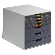 VARICOLOR 7, pojemnik z siedmioma kolorowymi szufladkami. Wymiary: 280x292x356 mm (WxSxG) 5-kolorowy