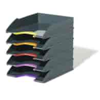 VARICOLOR, zestaw 5 tacek na dokumenty        antracytowy/szary