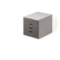 Pojemnik VARICOLOR 4 szufladkami. Dwie duże i dwie maxi. 5-kolorowy