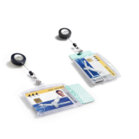 Etui na dwie karty magnetyczne 54x85 mm z mechanizmem ściągającym przezroczysty op. (10 szt.)