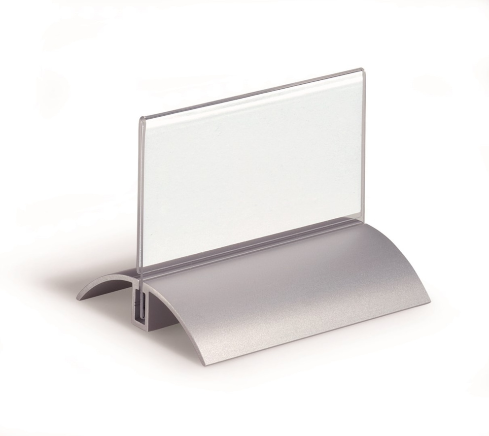 Identyfikator stołowy DE LUXE 52x100 mm przezroczysty op. (2 szt.)