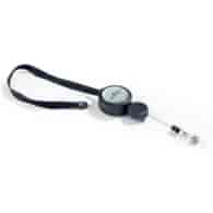 Mechanizm ściągający do identyfikatorów z wyciąganą taśmą tekstylną czarny op. (10 szt.)