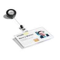 Etui do kart identyfikacyjnych 54x85 mm z mechanizmem ściągającym przezroczysty op. (10 szt.)